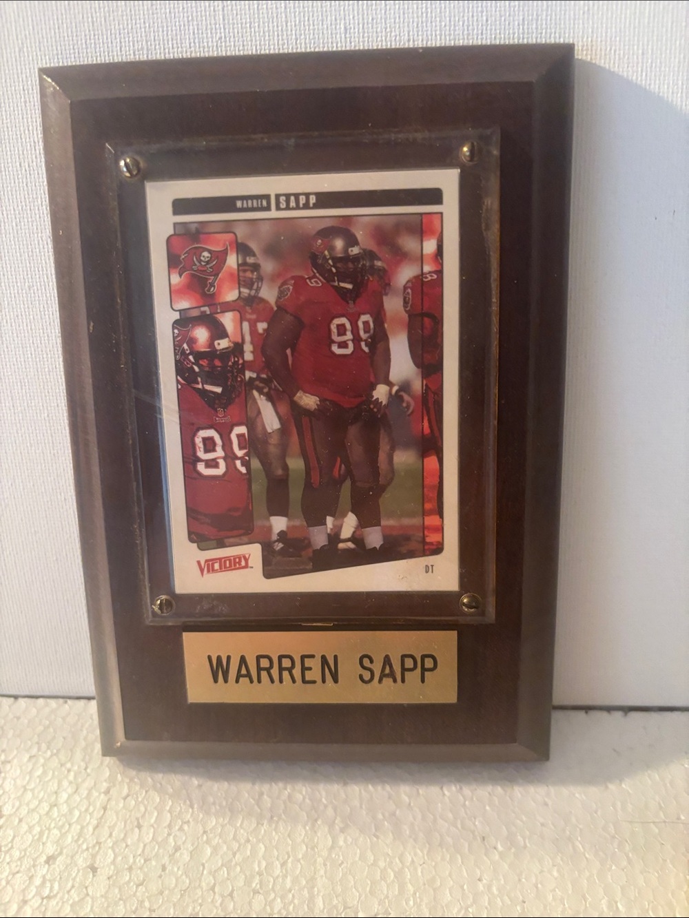 Framed Sports Card 2001 Upper Deck Victory Warren Sapp